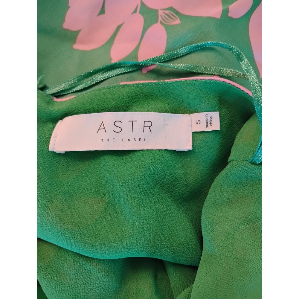 ASTR The Label Green Pink‎ Floral Cutout Mini Dress Strappy Back Small - Picture 3 of 7